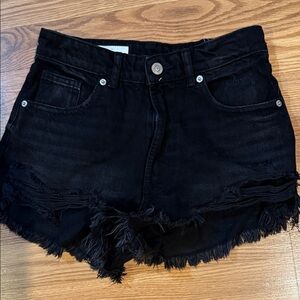 Zara Black Distressed Women's Shorts Size 2